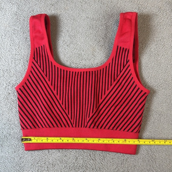 Fabletics Red and Black Striped Sports Bra XS - Picture 3 of 5